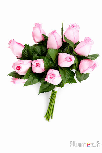 Stoffblumenstrauß - 10-12 Blumen, Höhe 11 cm - rosa